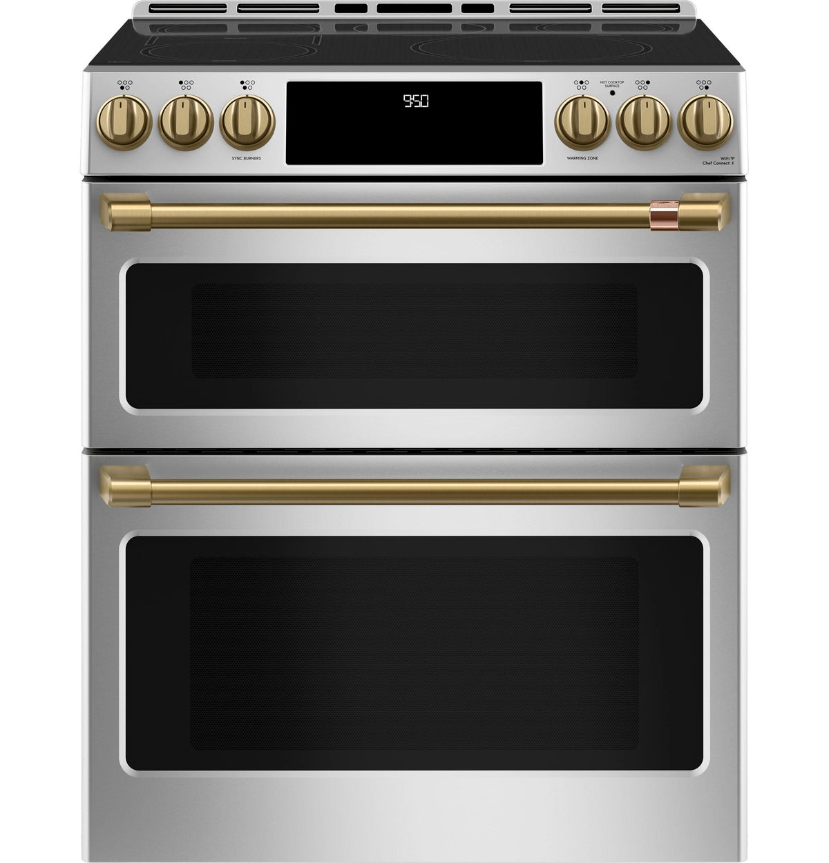 Café™ 30" Smart Slide-In, Front-Control, Induction and Convection Double-Oven Range