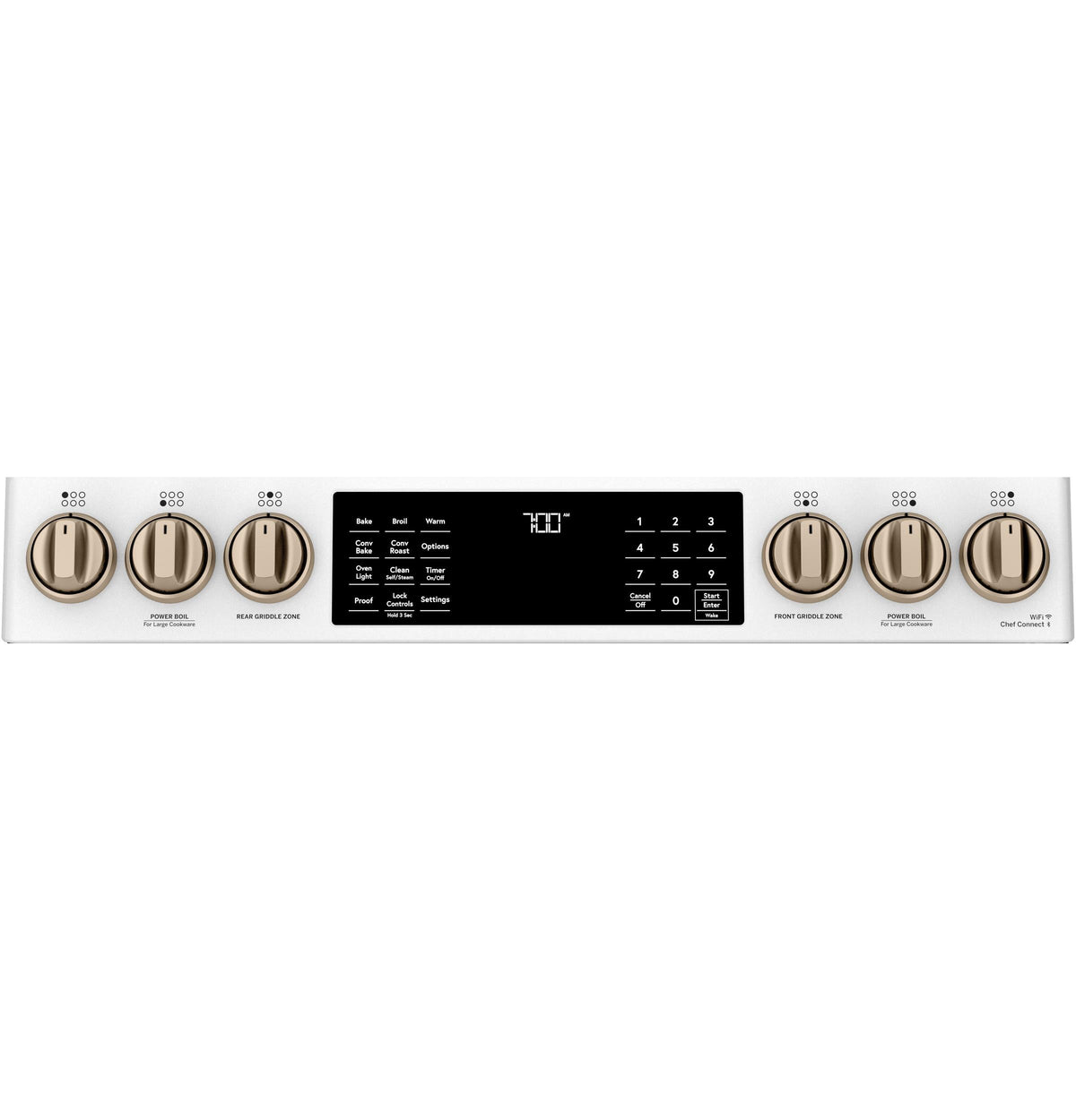 Café™ 30" Smart Slide-In, Front-Control, Gas Range with Convection Oven