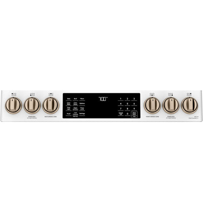 Café™ 30" Smart Slide-In, Front-Control, Gas Range with Convection Oven