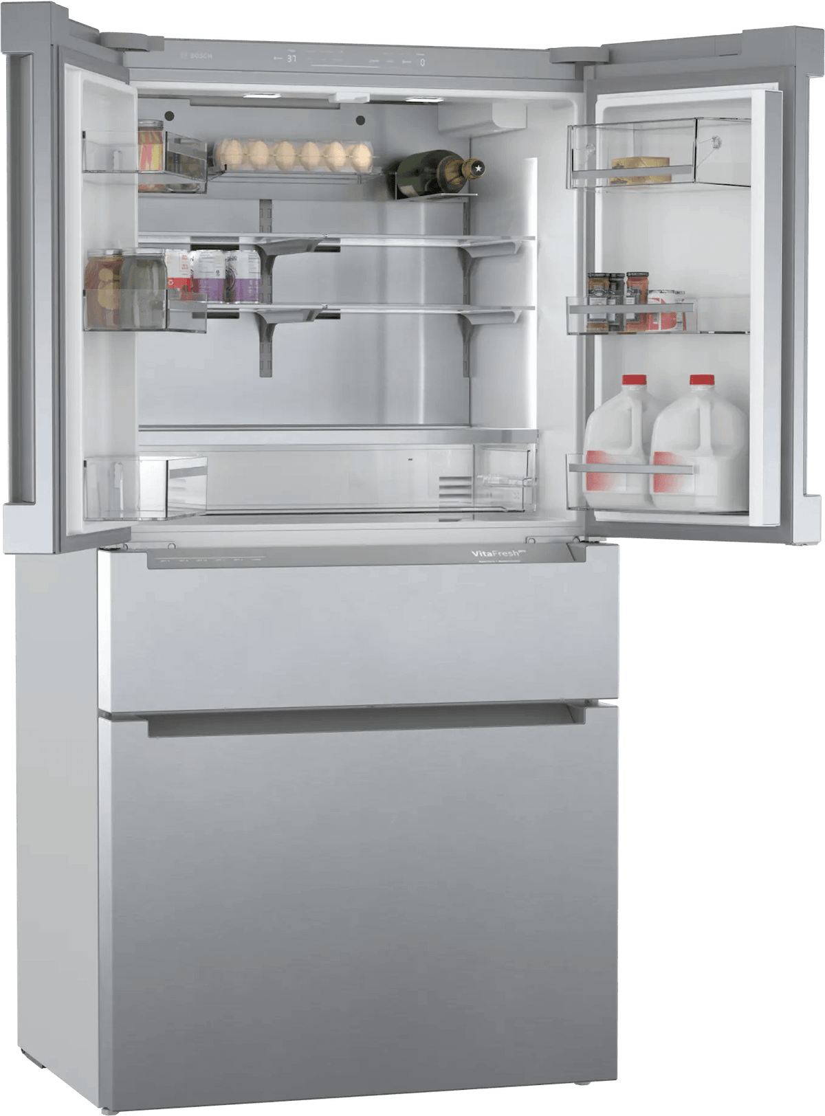 800 Series French Door Bottom Mount Refrigerator 36" Stainless steel (with anti-fingerprint)