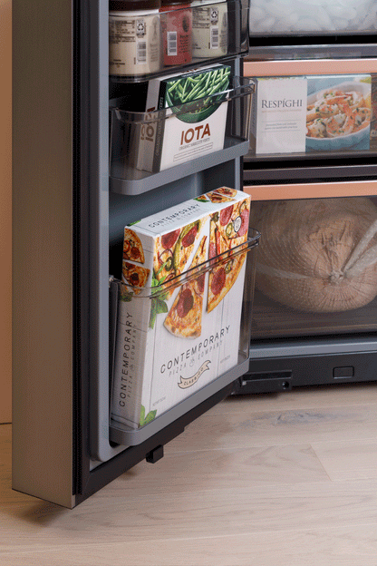Café™ ENERGY STAR® 28.3 Cu. Ft. Smart Quad-Door Refrigerator in Platinum Glass with Dual-Dispense AutoFill Pitcher