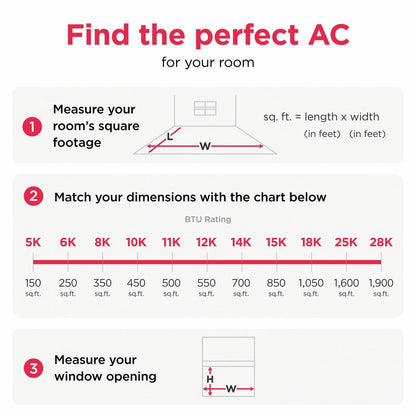 10,000 BTU Slider Casement Window Room Air Conditioner