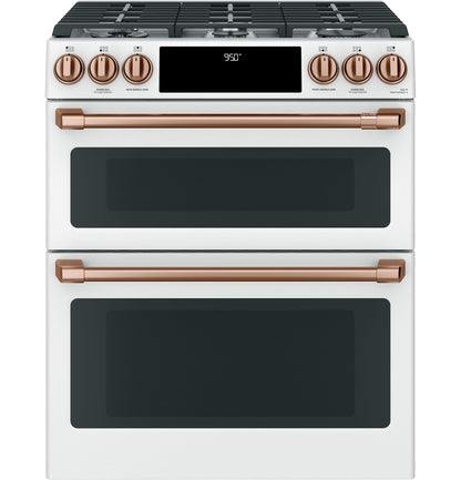 Café™ 30" Smart Slide-In, Front-Control, Dual-Fuel, Double-Oven Range with Convection