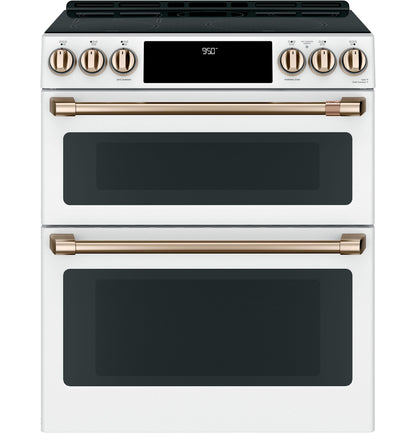Café™ 30" Smart Slide-In, Front-Control, Induction and Convection Double-Oven Range