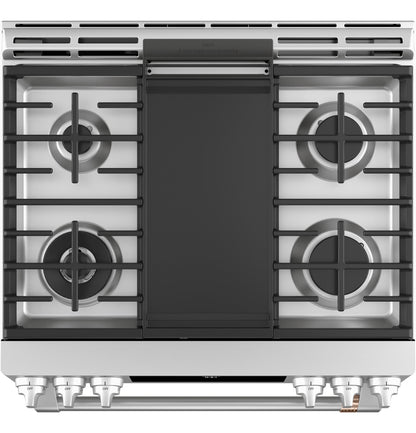 Café™ 30" Smart Slide-In, Front-Control, Gas Range with Convection Oven