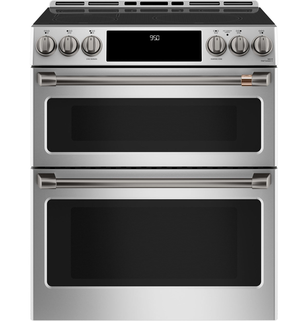 Café™ 30" Smart Slide-In, Front-Control, Induction and Convection Double-Oven Range