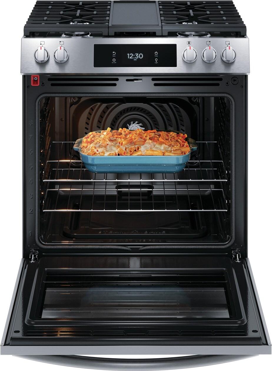 30" Front Control Gas Range with Total Convection