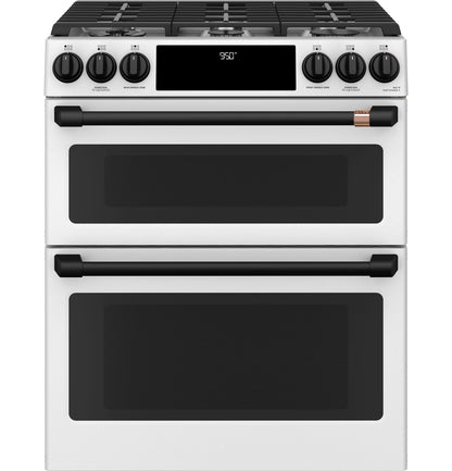 Café™ 30" Smart Slide-In, Front-Control, Dual-Fuel, Double-Oven Range with Convection