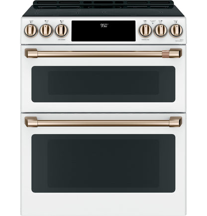Café™ 30" Smart Slide-In, Front-Control, Induction and Convection Double-Oven Range