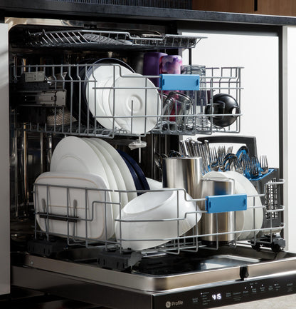 GE Profile™ ENERGY STAR® Fingerprint Resistant Top Control Stainless Interior Dishwasher with Microban™ Antimicrobial Technology