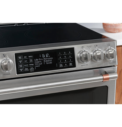 Café™ 30" Smart Slide-In, Front-Control, Induction and Convection Double-Oven Range