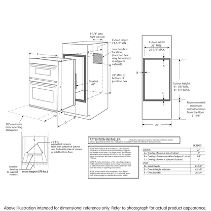 GE® 27" Built-In Combination Microwave/Thermal Wall Oven