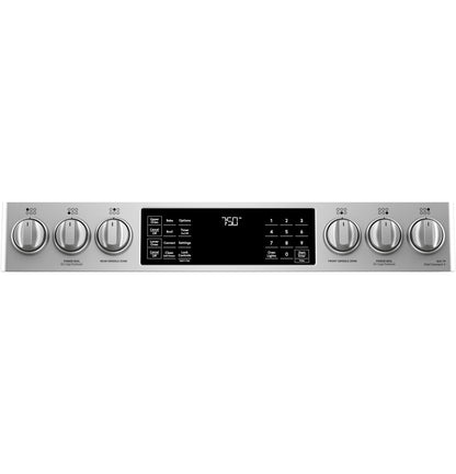 Café 30" Smart Slide-In, Front-Control, Gas Double-Oven Range with Convection